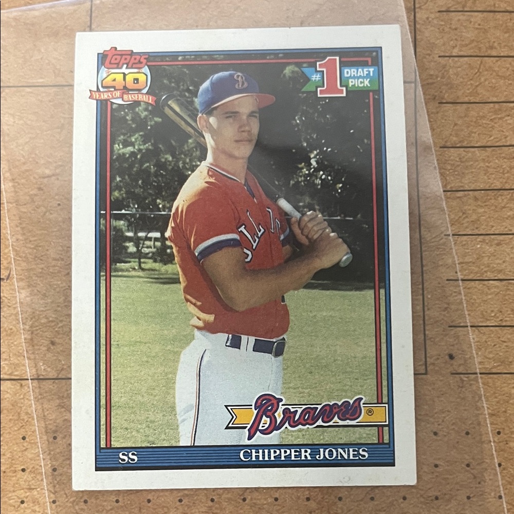 Topps Braves Card - Red and Blue Design